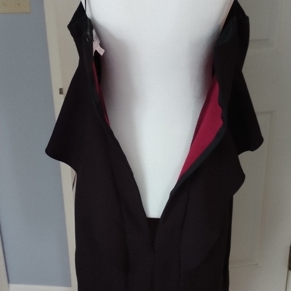 Emma Street Black Strapless Dress w Ruffle 12 - Picture 6 of 12